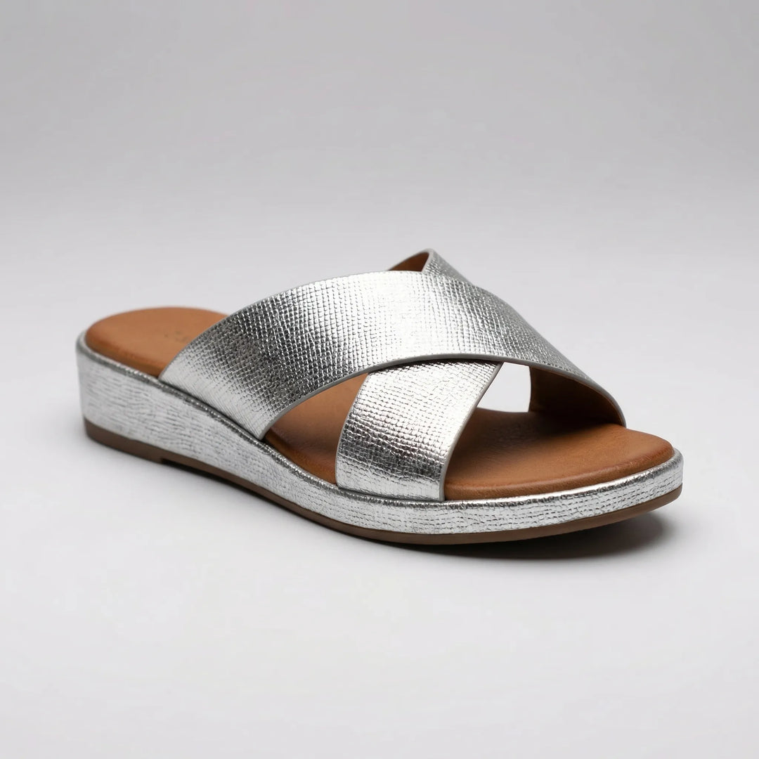 Lumastep - Sandalias de plataforma con tiras cruzadas
