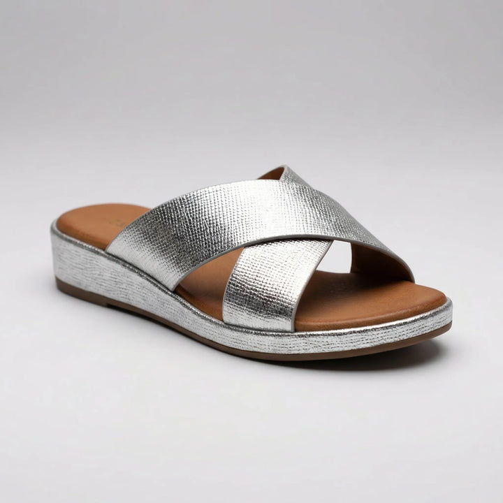 Lumastep - Sandalias de plataforma con tiras cruzadas