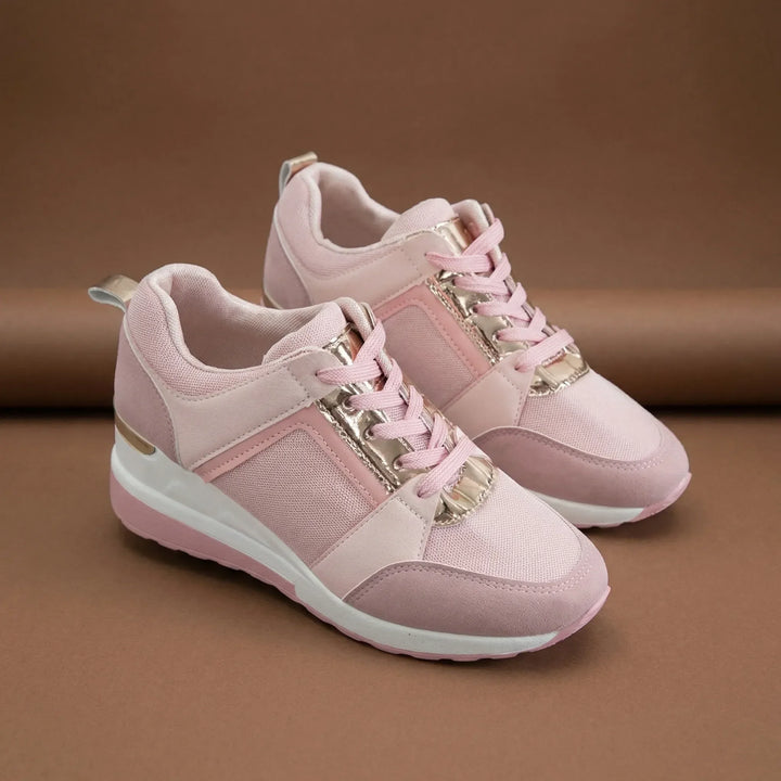 Lunivex - Zapatillas con cuña y cierre de cordones