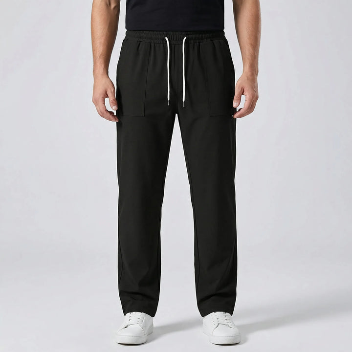 Luxtrend - Pantalones de pierna recta con cintura elástica