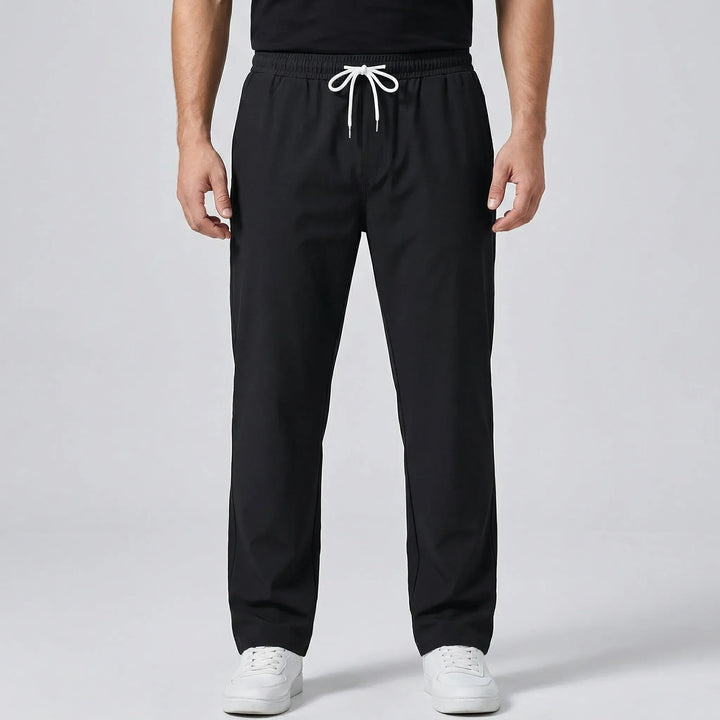 Luxtrend - Pantalones de pierna recta con cintura elástica