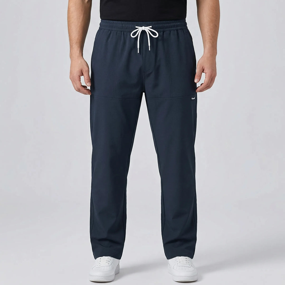 Luxtrend - Pantalones de pierna recta con cintura elástica