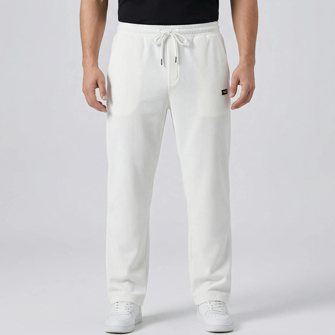 Luxtrend - Pantalones de pierna recta con cintura elástica