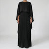 Vestido Maxi Plegado con Manga Batwing