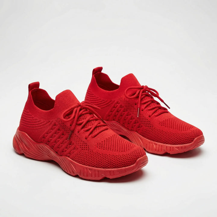Lyvora - Zapatillas de punto transpirables con cordones