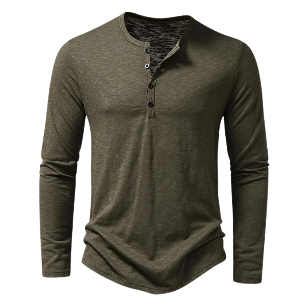 Camisa de algodón de manga larga casual para hombres