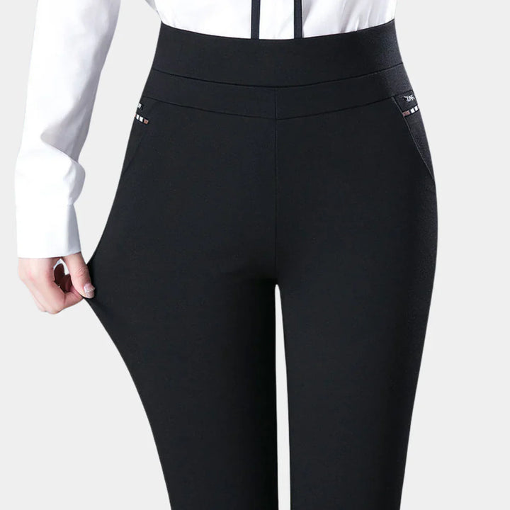 Pantalones cómodos elásticos de cintura alta