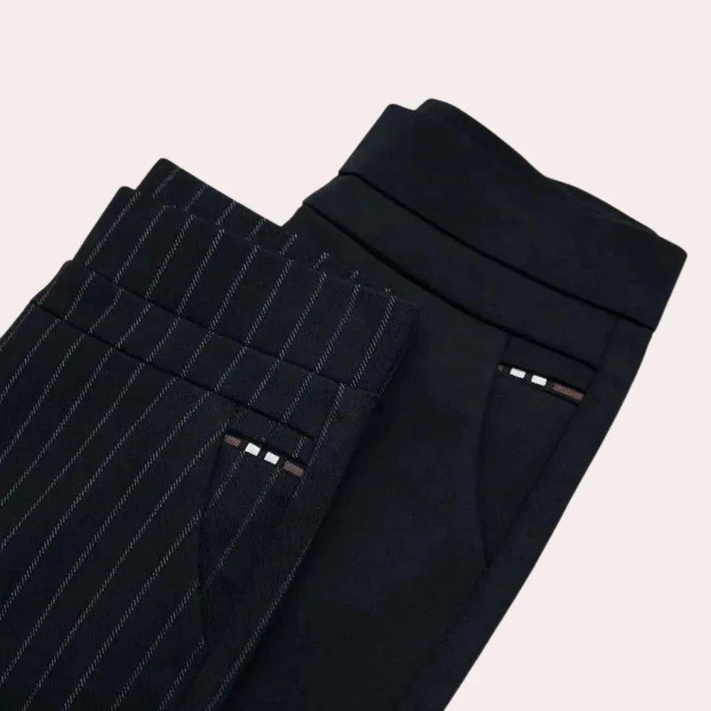 Pantalones cómodos elásticos de cintura alta
