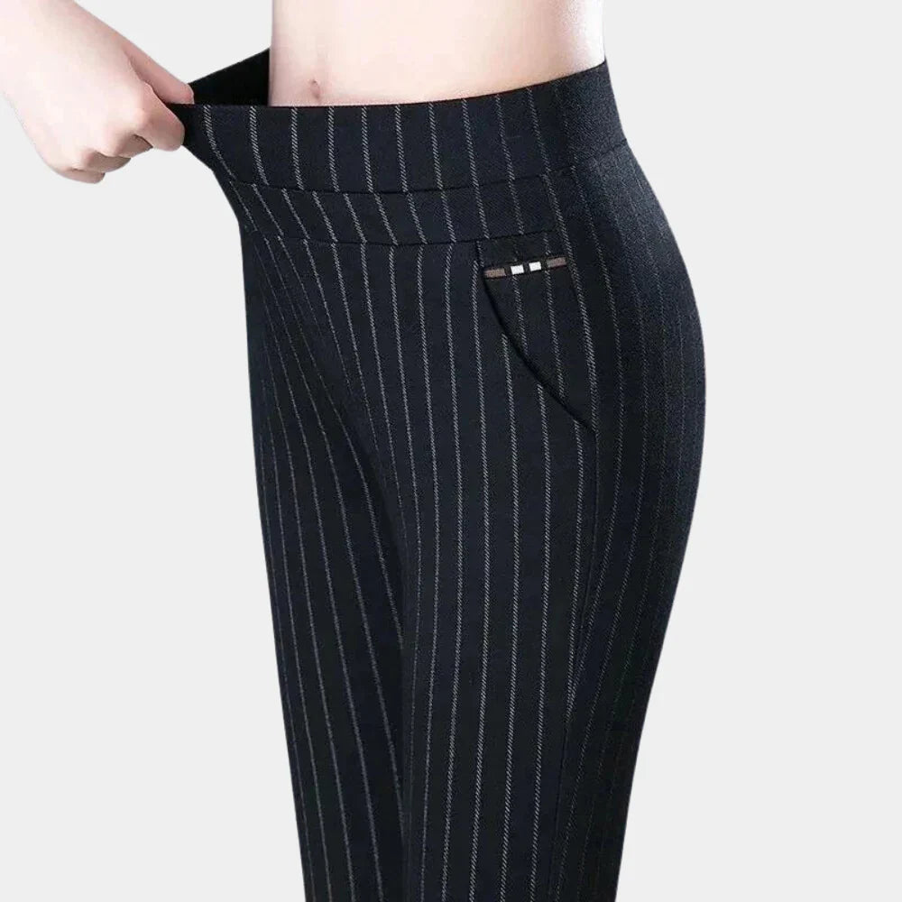Pantalones cómodos elásticos de cintura alta