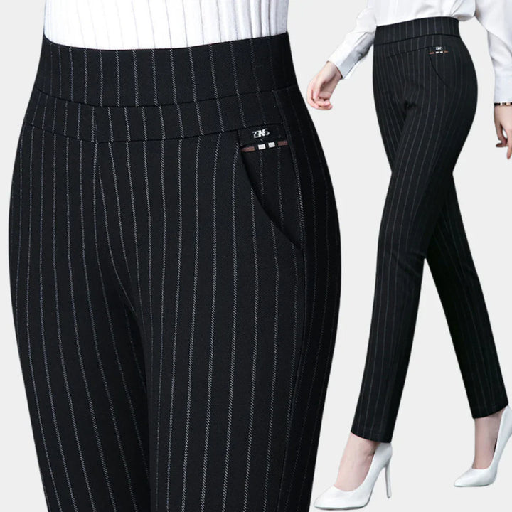 Pantalones cómodos elásticos de cintura alta