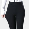 Pantalones elásticos de cintura alta con corte cómodo