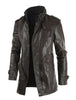 Abrigo largo de piel para hombre