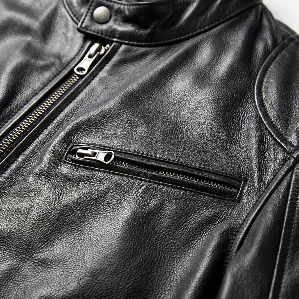 Maverik - Chaqueta clásica estilo motociclista con cremallera