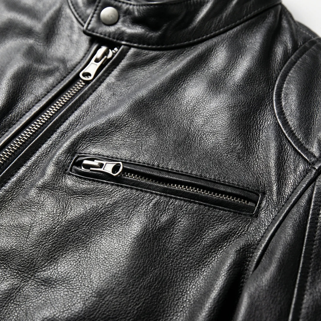 Maverik - Chaqueta clásica estilo motociclista con cremallera