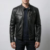 Chaqueta Clásica con Cremallera Estilo Moto para Hombres