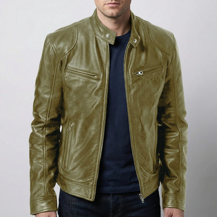 Maverik - Chaqueta clásica estilo motociclista con cremallera