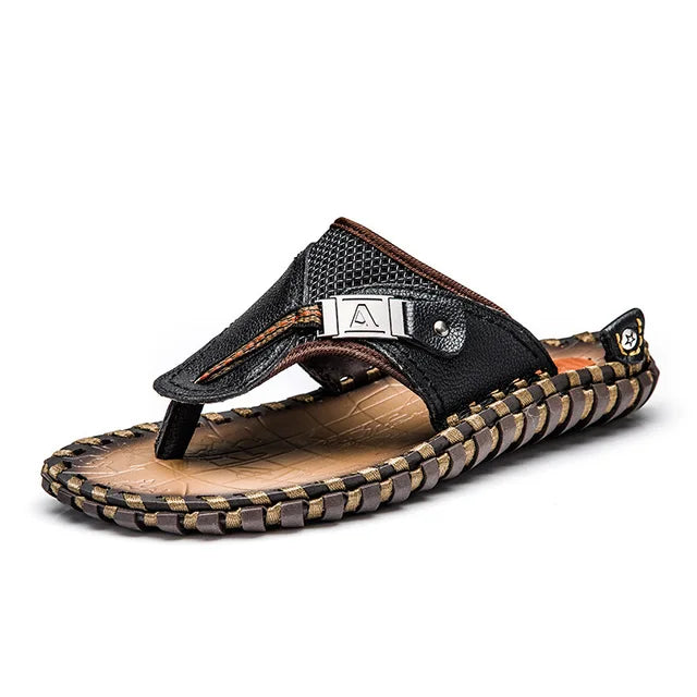 Chanclas Levi de piel con estilo para hombre