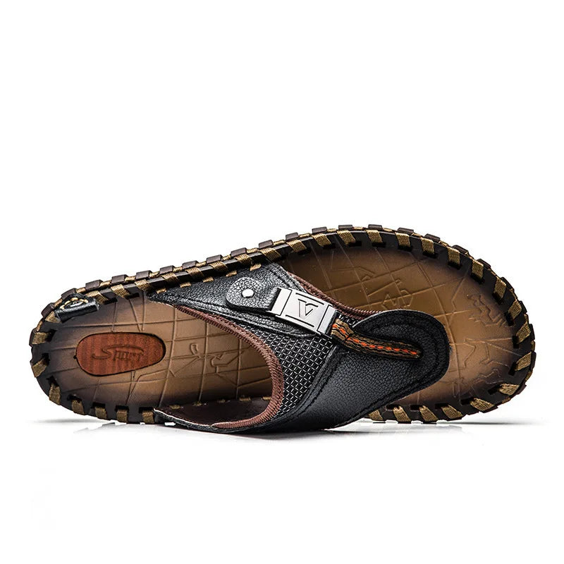 Chanclas Levi de piel con estilo para hombre