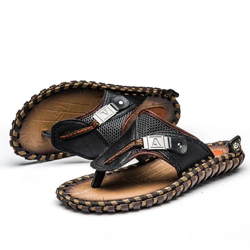 Chanclas Levi de piel con estilo para hombre