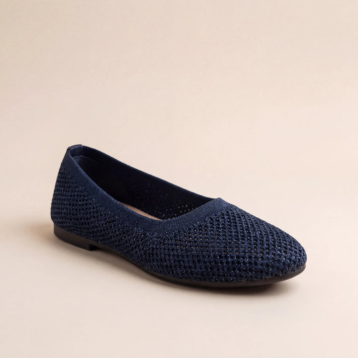 Meshori - Zapatos planos sin cordones de malla transpirable