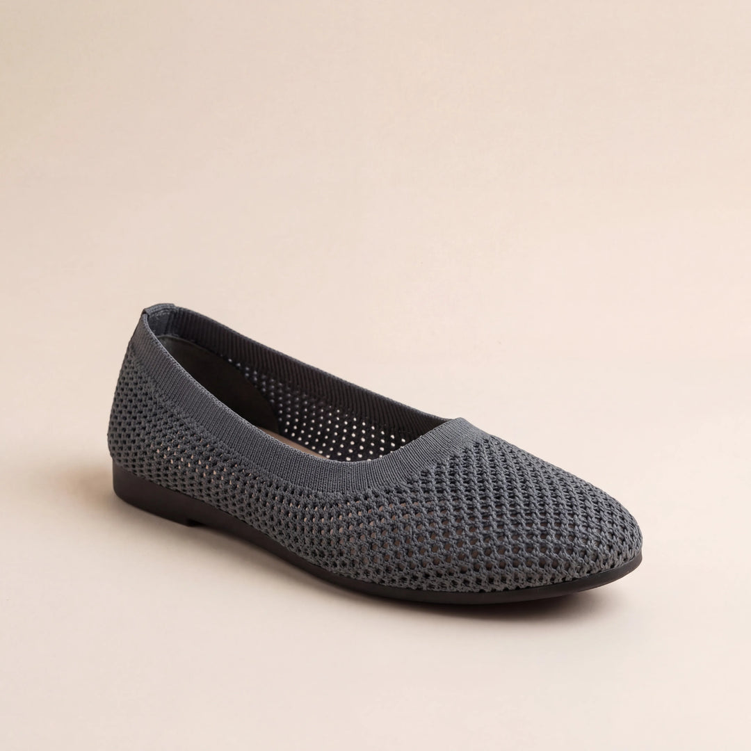Meshori - Zapatos planos sin cordones de malla transpirable