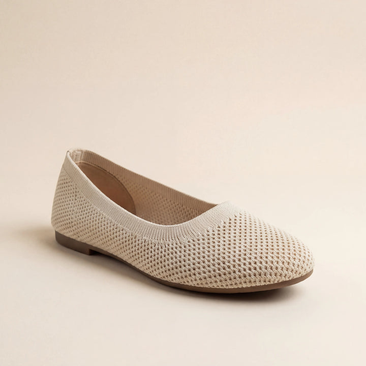 Meshori - Zapatos planos sin cordones de malla transpirable