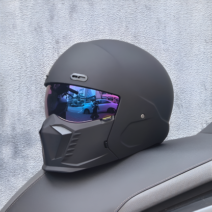 Casco de motocicleta: homologado por DOT y ECE, aspecto atemporal