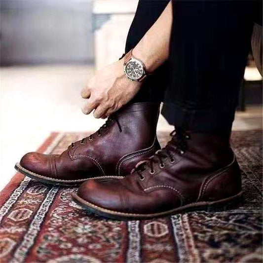 Botas de cordones vintage para hombre