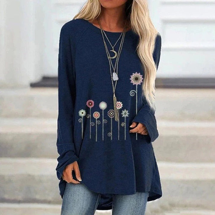 Sudadera con Bordado Floral 3D Textura Suave para Mujeres