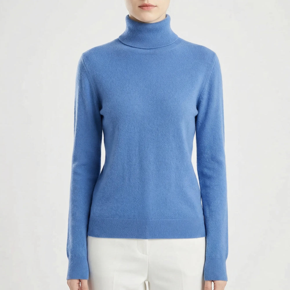 Neckova - Jersey de cuello alto de punto fino de corte ajustado