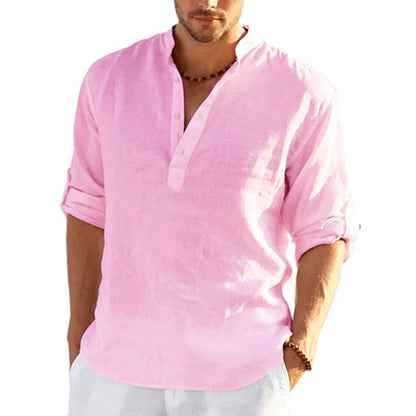 Camisa de lino de verano para hombre