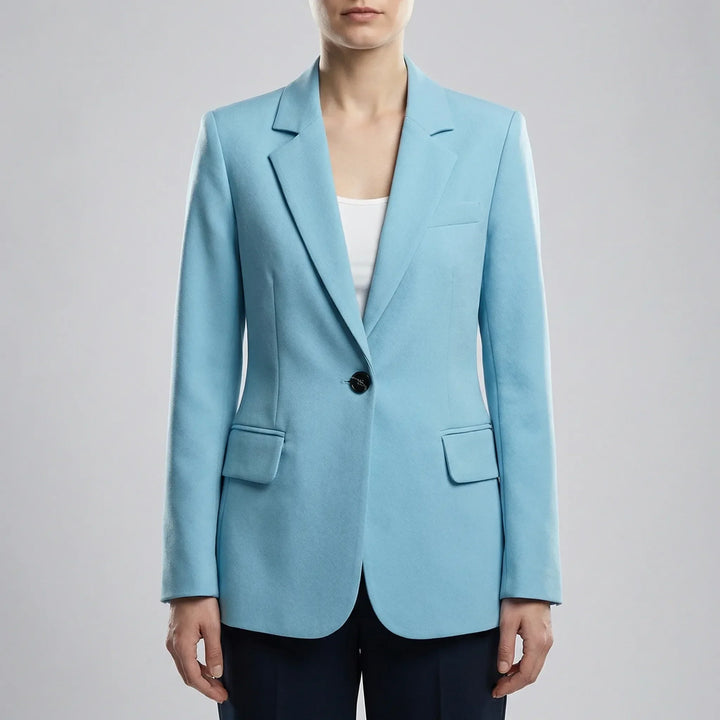Novina - Blazer de un solo botón con solapa de muesca