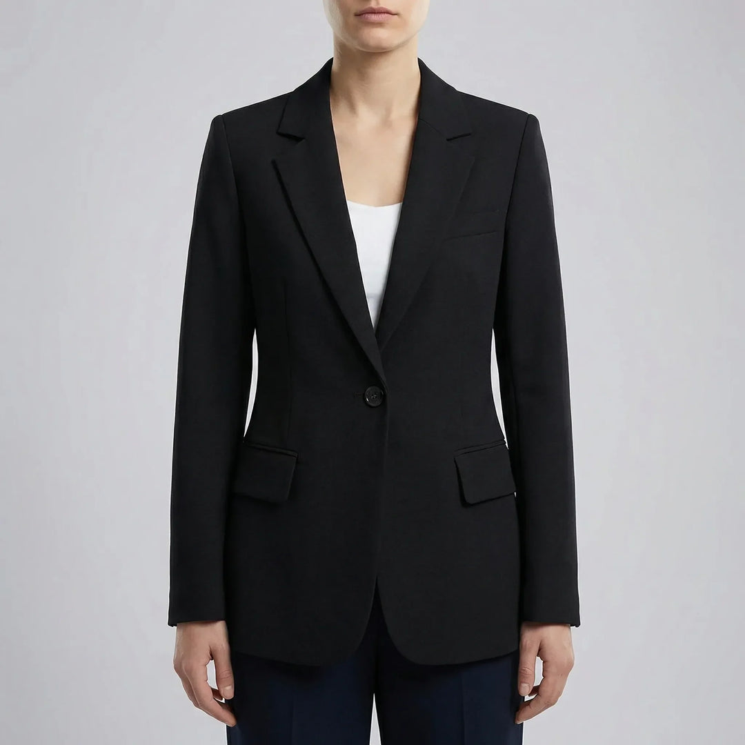 Novina - Blazer de un solo botón con solapa de muesca