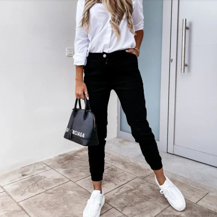 Pantalones ajustados elásticos para mujer