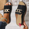 Sandalias de cuña con puntera abierta y plantilla acolchada