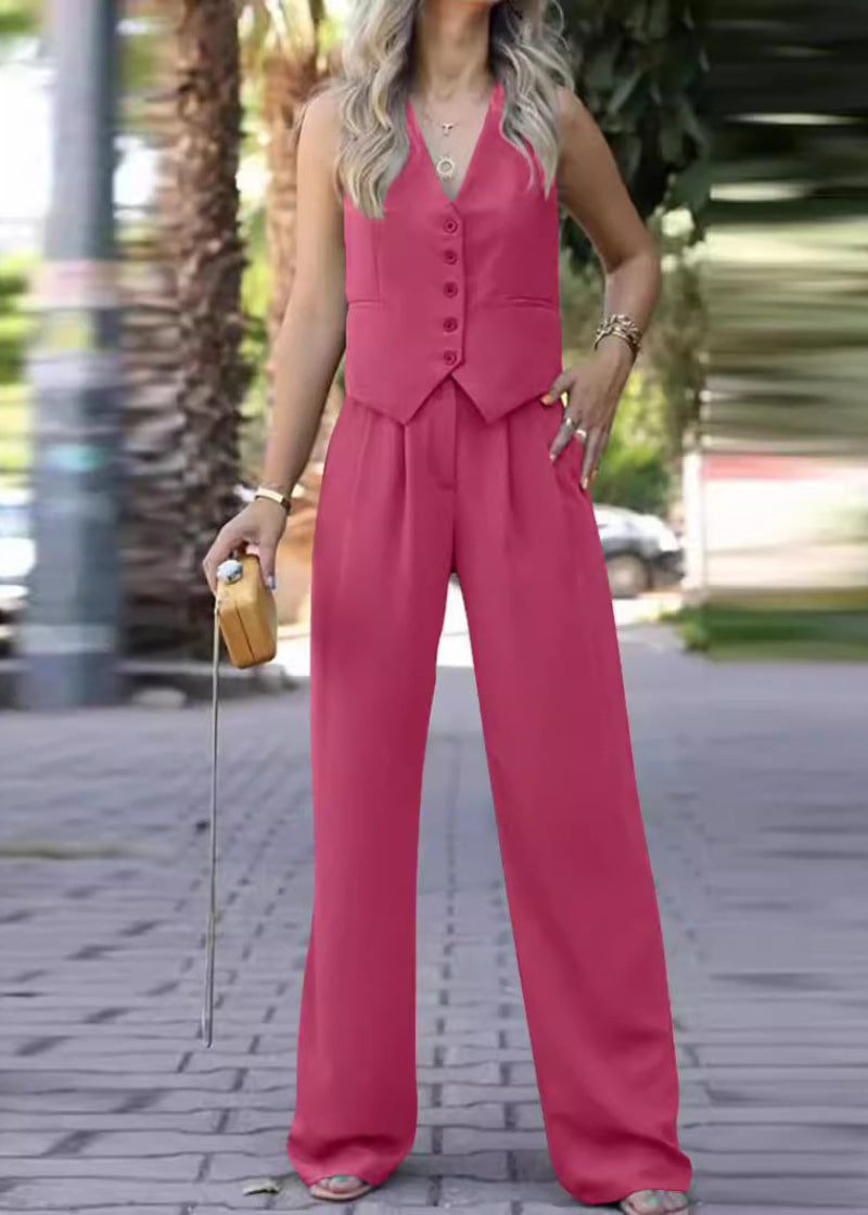 Elegante conjunto de chaqueta sin mangas para mujer