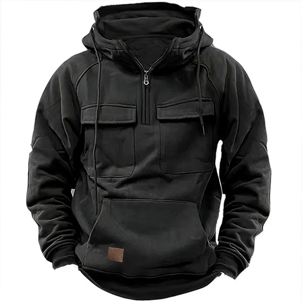 Sudadera con capucha de estilo retro de moto para hombre: el estilo robusto se une a la comodidad diaria