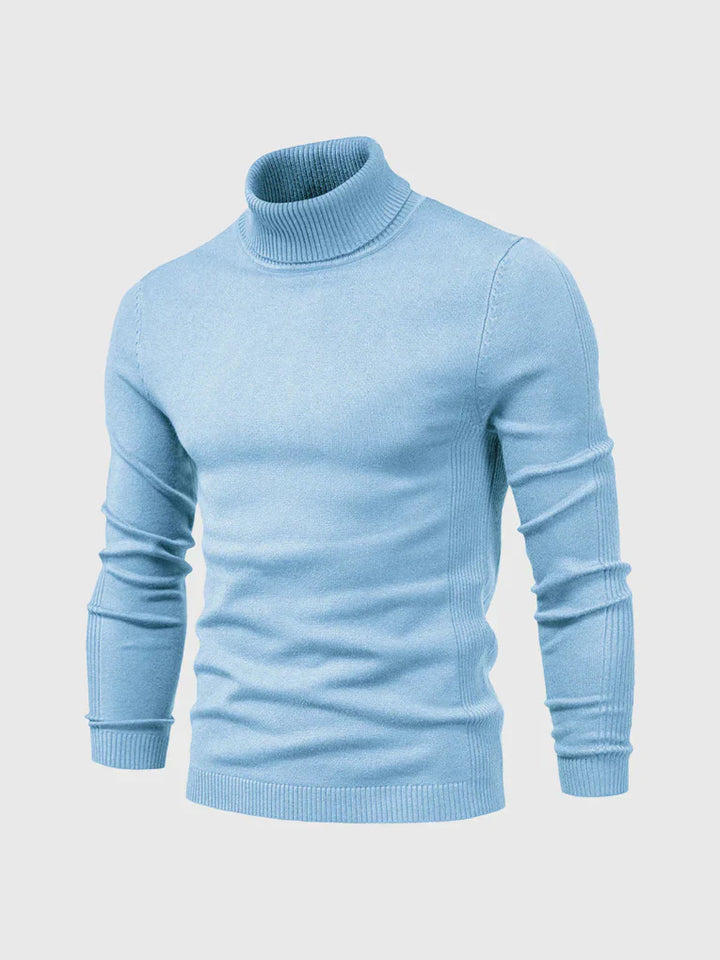 Suéter de Cuello Alto para Hombres – Lavable y Versátil