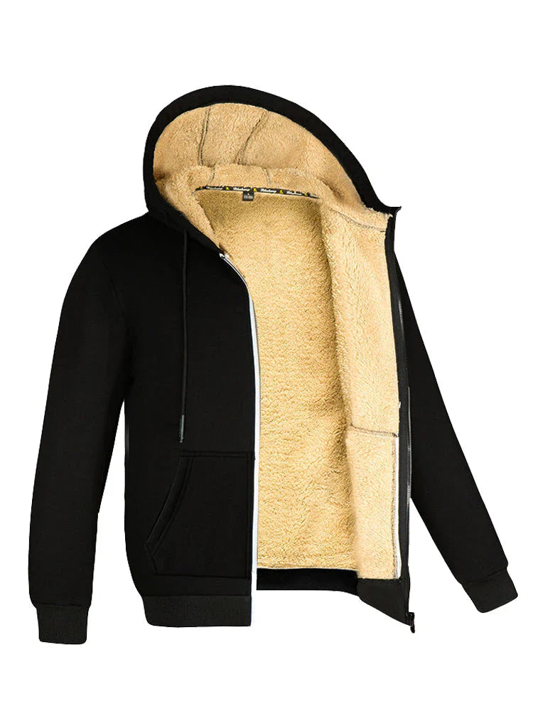 Jersey polar con forro de piel para hombre