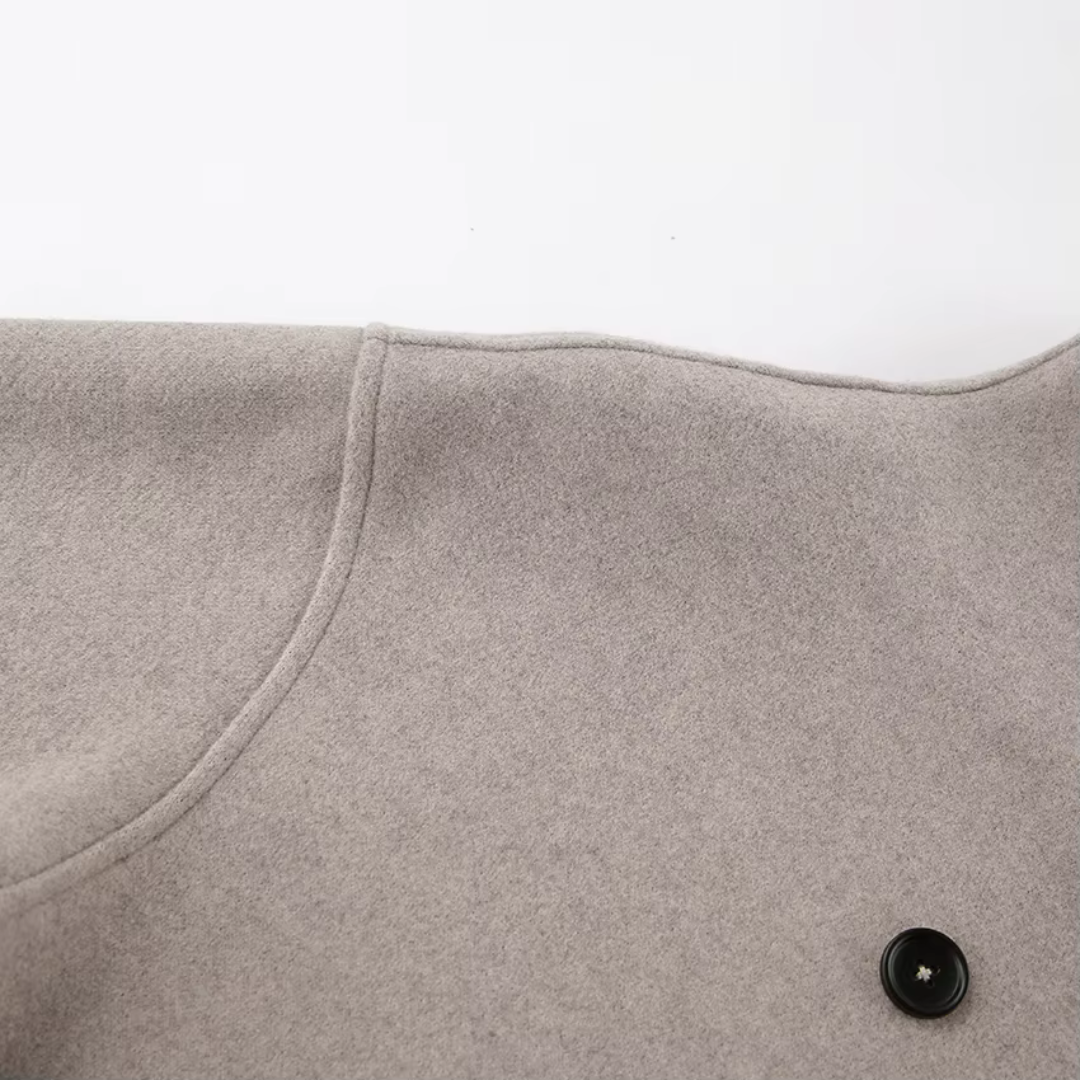 Abrigo de estilo vintage con aspecto de lana para mujer