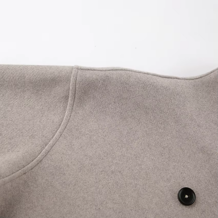 Abrigo de estilo vintage con aspecto de lana para mujer