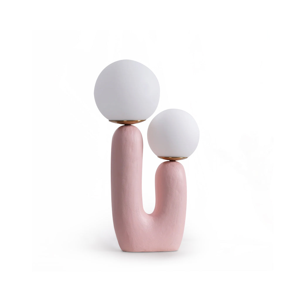 LumiVetro - Lámpara de Mesa Contemporánea de Vidrio y Resina
