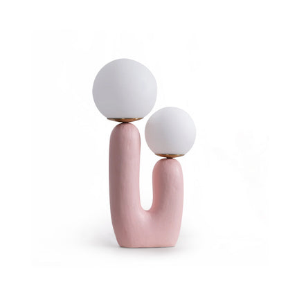 LumiVetro - Lámpara de Mesa Contemporánea de Vidrio y Resina