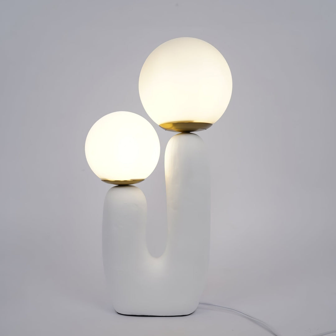 LumiVetro - Lámpara de Mesa Contemporánea de Vidrio y Resina