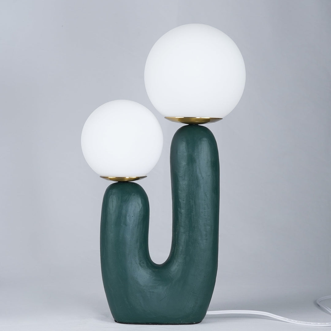 LumiVetro - Lámpara de Mesa Contemporánea de Vidrio y Resina