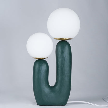 LumiVetro - Lámpara de Mesa Contemporánea de Vidrio y Resina