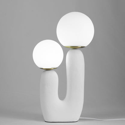 LumiVetro - Lámpara de Mesa Contemporánea de Vidrio y Resina