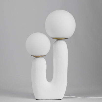LumiVetro - Lámpara de Mesa Contemporánea de Vidrio y Resina