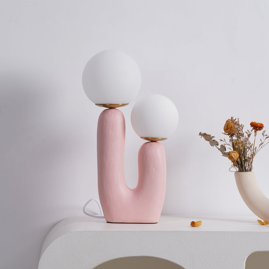 LumiVetro - Lámpara de Mesa Contemporánea de Vidrio y Resina