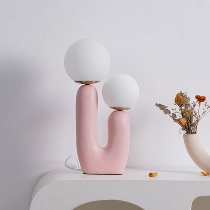LumiVetro - Lámpara de Mesa Contemporánea de Vidrio y Resina